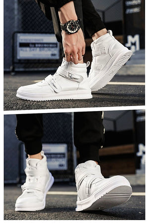 Luxury High Top Leather Sneakers - 3 Colors