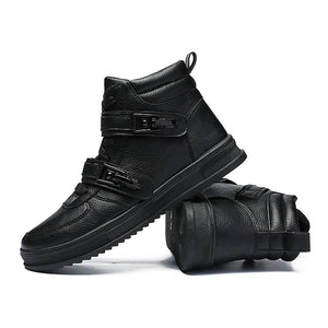 Luxury High Top Leather Sneakers - 3 Colors