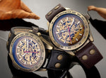 DE CRU Automatic Skeleton Vintage Watch