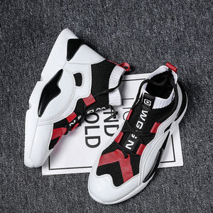 TOXIQUE X 'VIBE' High Top Sneakers - SPL White