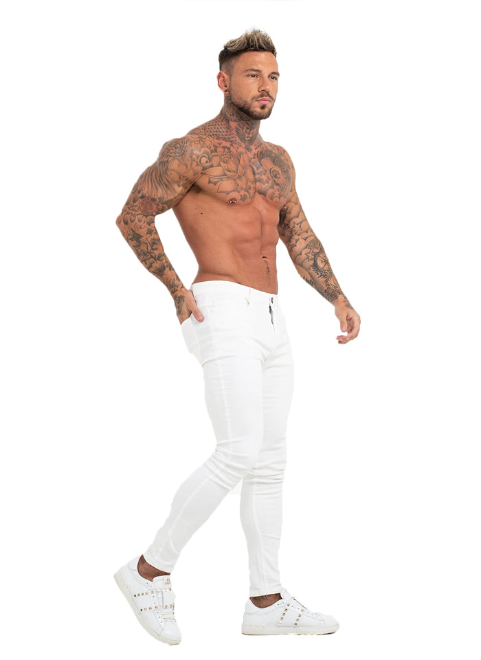 3755 Premium White Skinny Stretch Jeans